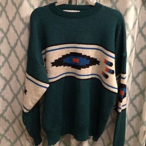 Aztec Southwestern Vintage  Sweater